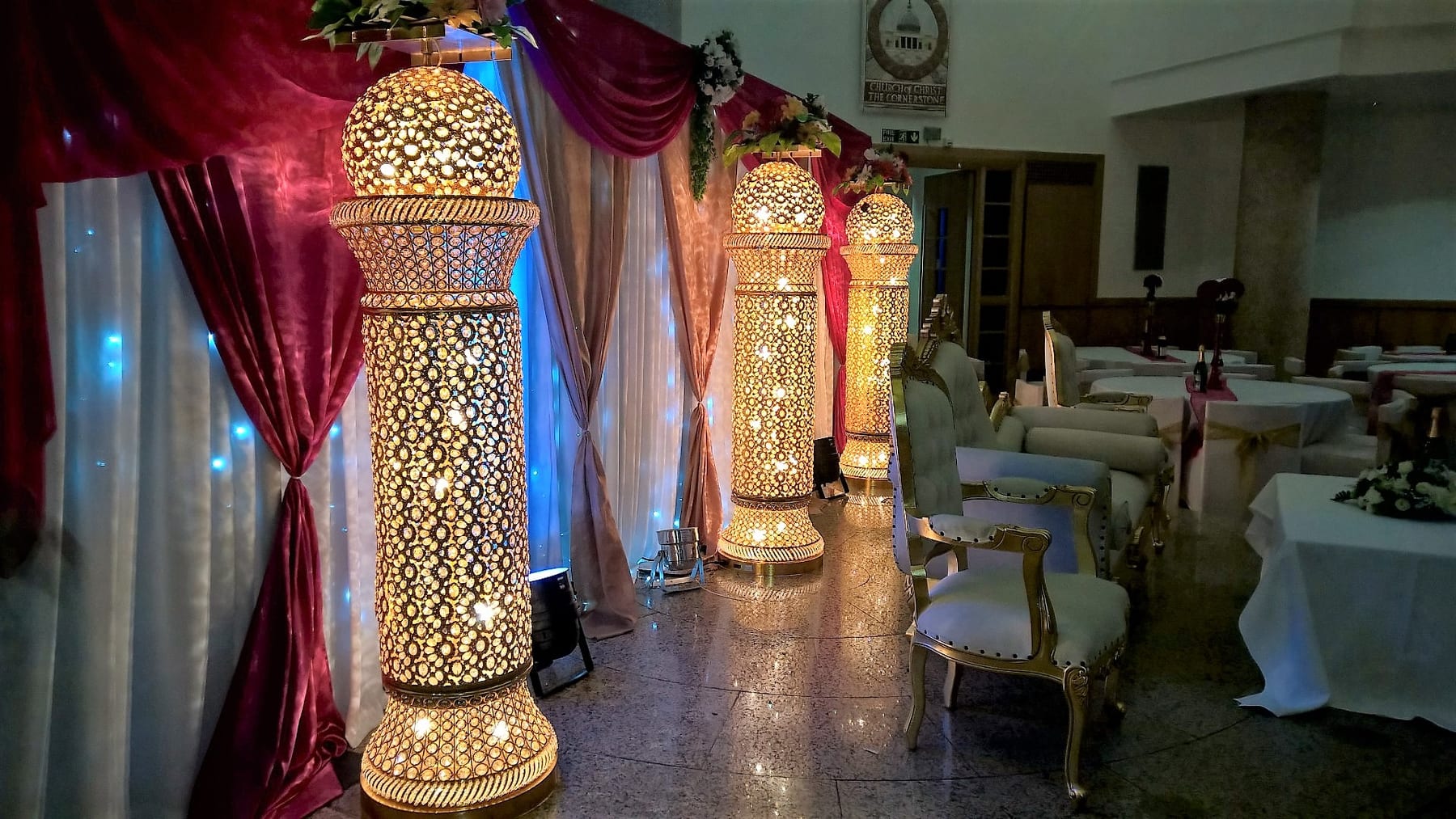 Wedding reception in the evening (2)